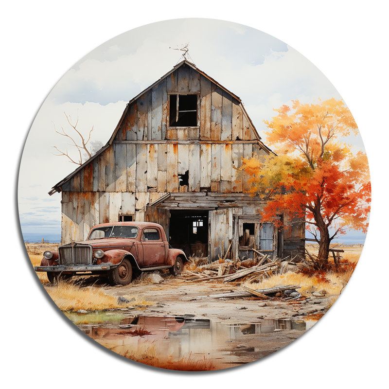 Dickinson - Architecture ronde, art en métal, H 16 po x l 16 po