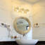 Meuble-lavabo 3 lumières à lumière dorée avec verre blanc-945970881-951361891
