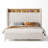 Bed Frame with LED Lights and Charging Station, Tall Headboard and Wingbacks Platform Bed-1543850991-1543850985