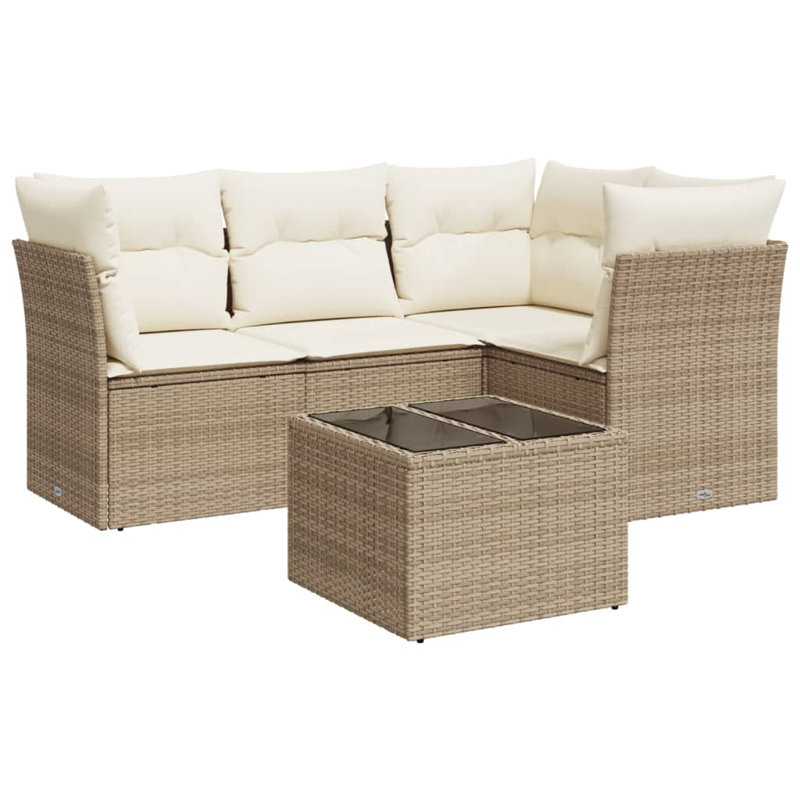 Ensemble de canapé de jardin Vidaxl beige