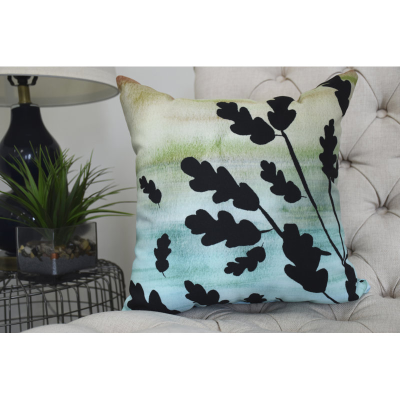 Housse et insert de coussin carré Harvest, Bleu / vert, 16 po x 1 po