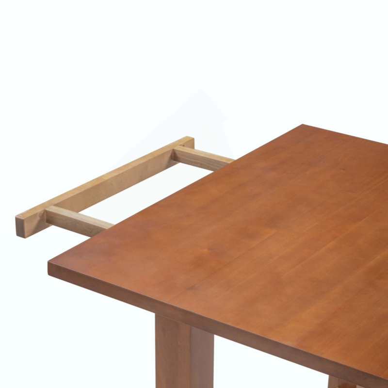 Ensemble de salle à manger 6 pièces avec banc, table extensible en bois d'hévéa avec 2 rallonges amovibles, 4 chaises rembourrées et 1 banc pour la salle à manger de cuisine