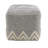 16" Gray Polyester Ottoman