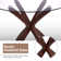 Round Dining Table with Tempered Glass Top and Solid Wood Legs