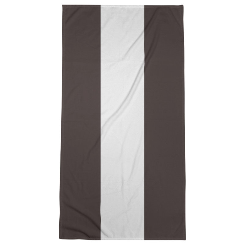 Bath Towel, Dark Brown/White