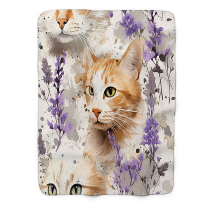 Blooming Meadow Pounce - 1 jeté Sherpa Bl Premium
