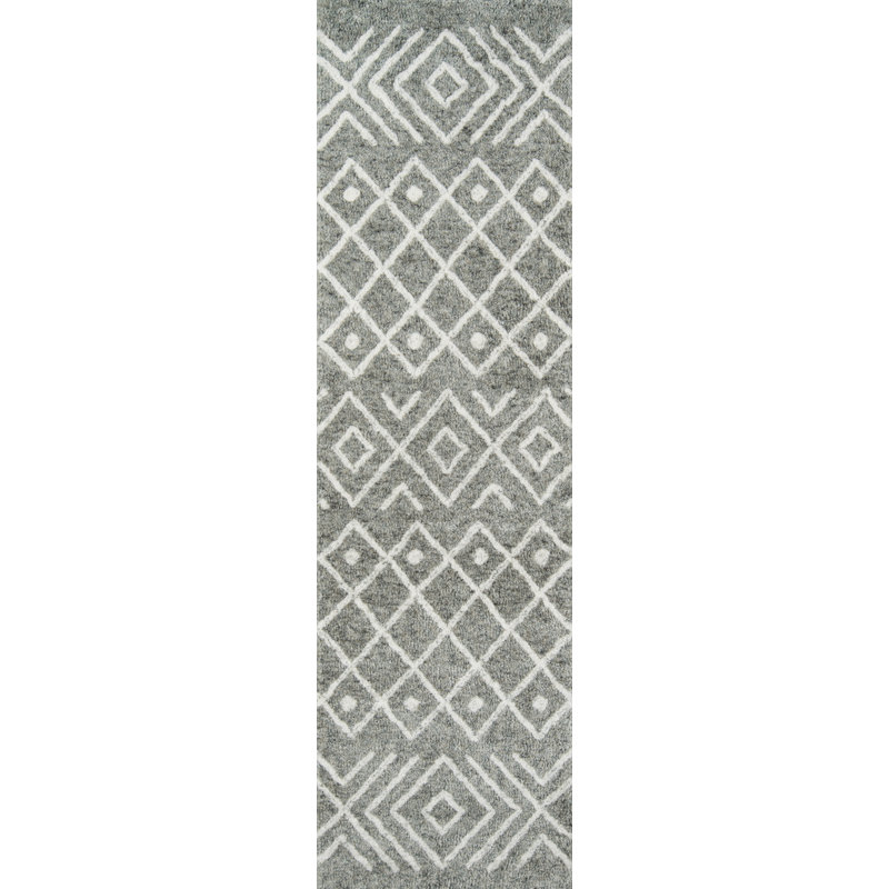 Tapis sauge Touffeté kronqui, Tapis de couloir 2 pi 3 po x 8 pi