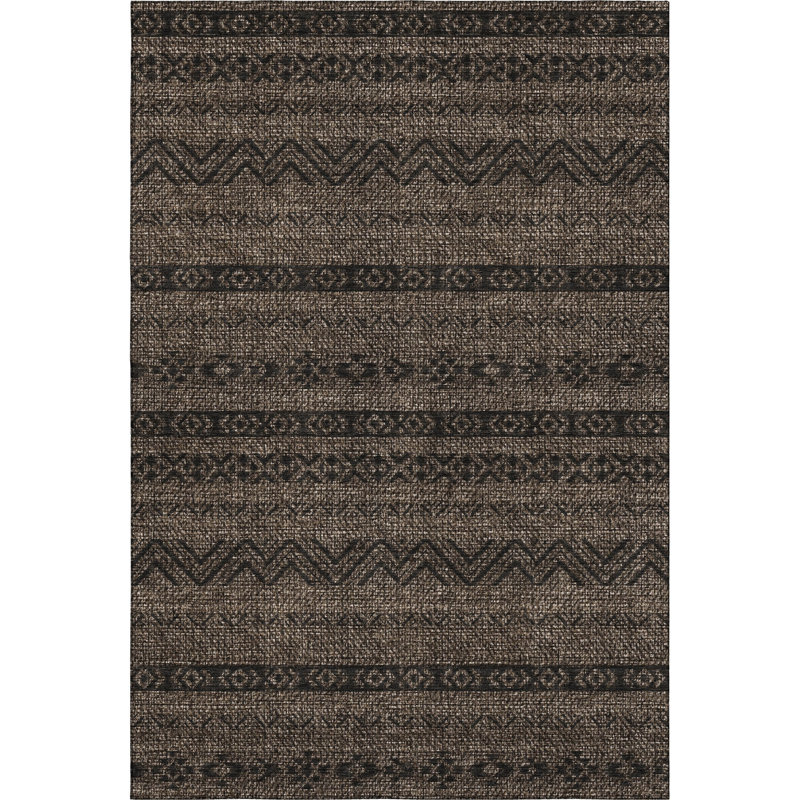 Premium Machine Washable Prisco Chocolate Rug, Rectangle 2'6" x 3'10"