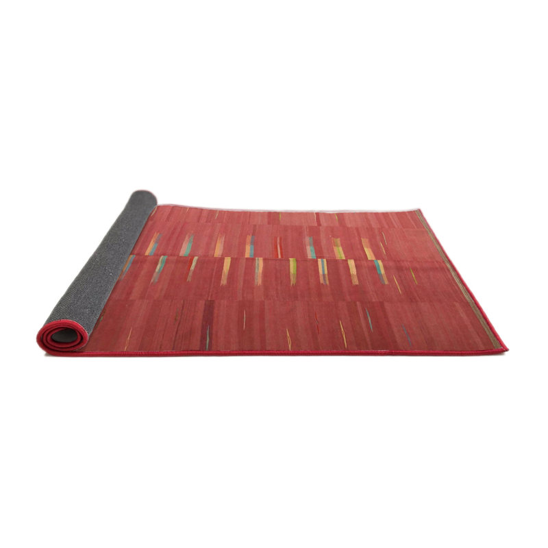 Tapis à aire brune contemporaine, Rond 6 pi
