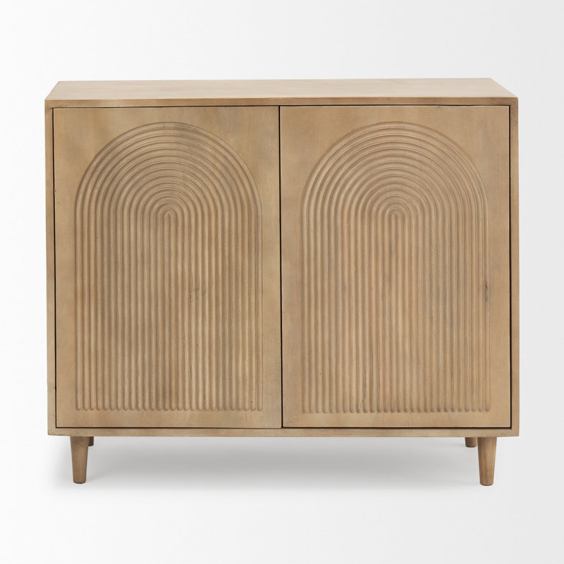 Solid Wood Accent Cabinet, Light Brown