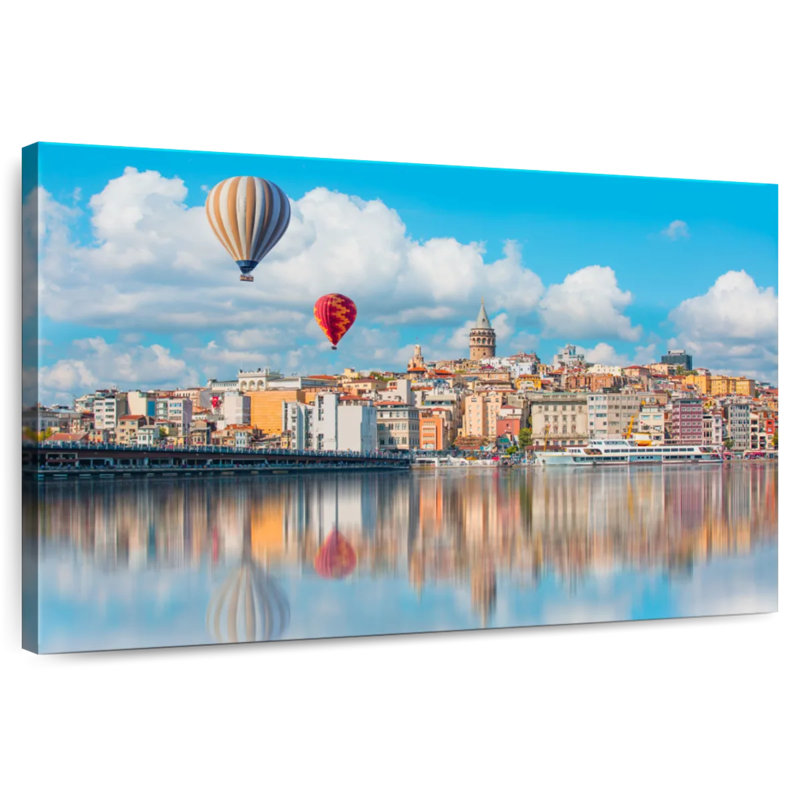 Montgolfières au-dessus de Galata, H 30 po x l 45 po