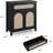 Rattan Sideboard Buffet Cabinets with Storage, Farmhouse Kitchen Accent Storage Cabinet with Drawer-1918809421