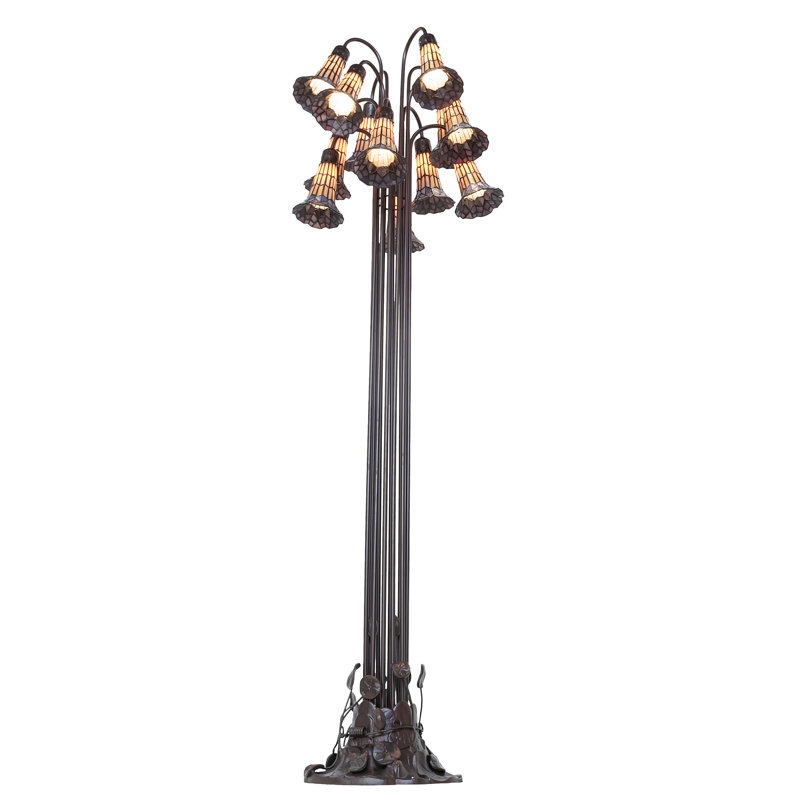 Bueche Tree Floor Lamp, Purple/Amber