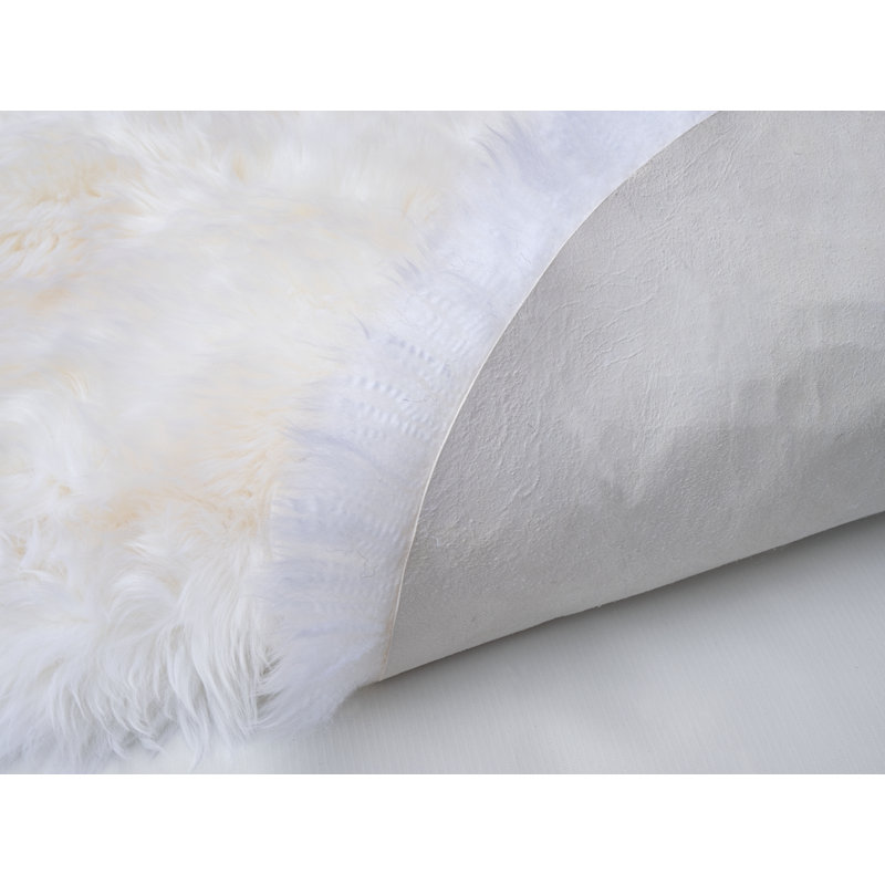 Waller Solid Colour Sheepskin Hand Woven 55cm X 180cm Area Rug