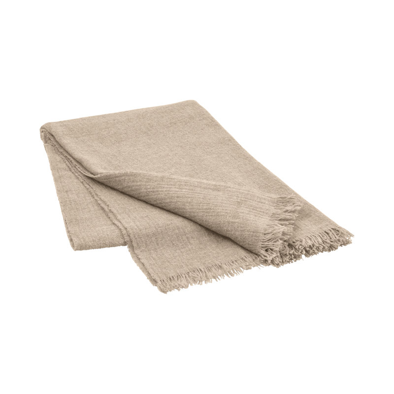 MERINO Wool Throw Blanket, Beige