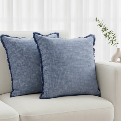Textured Cotton Throw Pillow Covers / Modern Cushion Covers / Elegant Square Pillow Cases