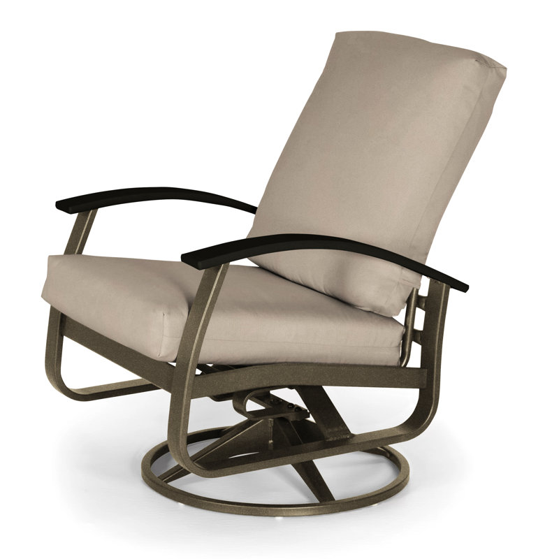 Belle Isle Outdoor Swivel Lounge Chair, Cast Ash Sunbrella® Plainweave, Black P70, Textured Beachwood