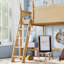 Lit mezzanine double en bois massif avec barrières de sécurité sur toute la longueur et rangement sous le lit-1303979321
