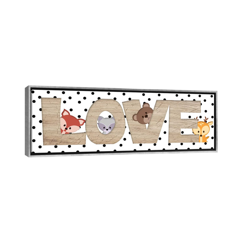 Art love, Toile avec cadre argenté, H 16 po x l 48 po x 1,5 po