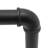 Three-Step Wall-Mounted Straight Ladder Black Loads 440.92Lbs (Size: 39.37In/100Cm)