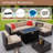 7 Piece Sectional Seating Group With Cushions-748080666