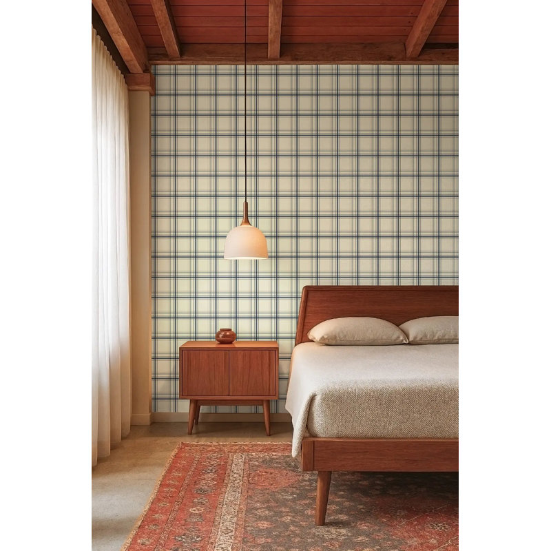 Ashcroft Tartan, Oxford Blue, Peel & Stick