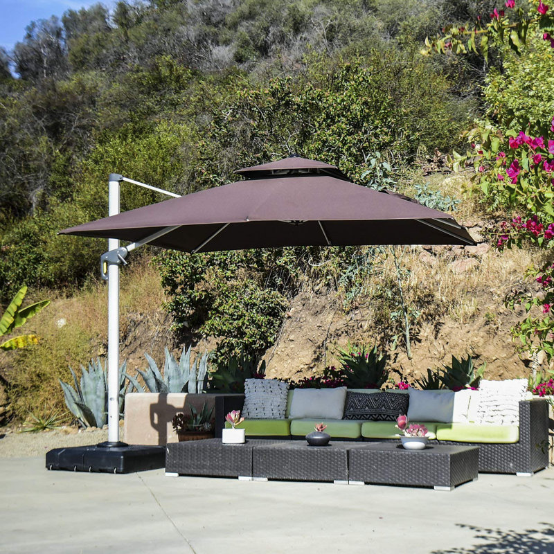 Steve 3m Square Parasol (must purchase base separately), Coffee