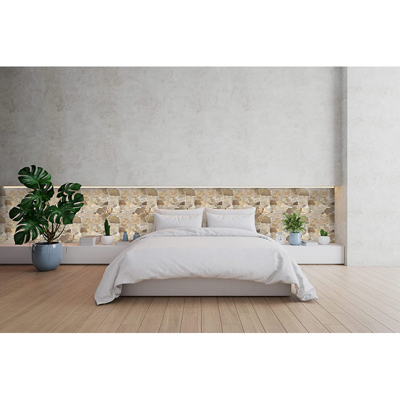 Panneaux muraux 3D 17,5 "x 23,75" en brun / beige / gris