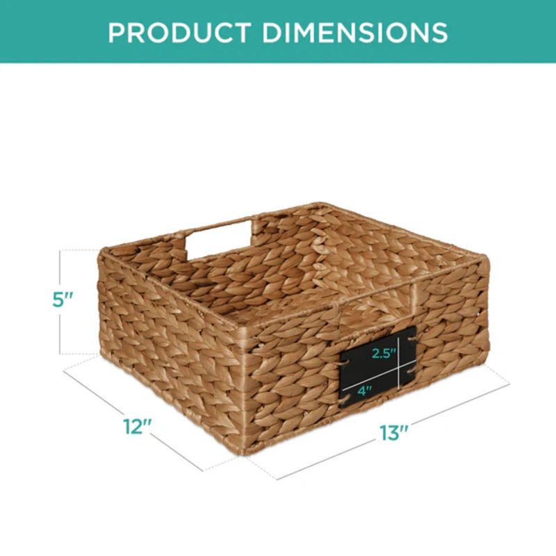 Pantry Baskets, 5" H x 12" W x 13" D, Chestnut