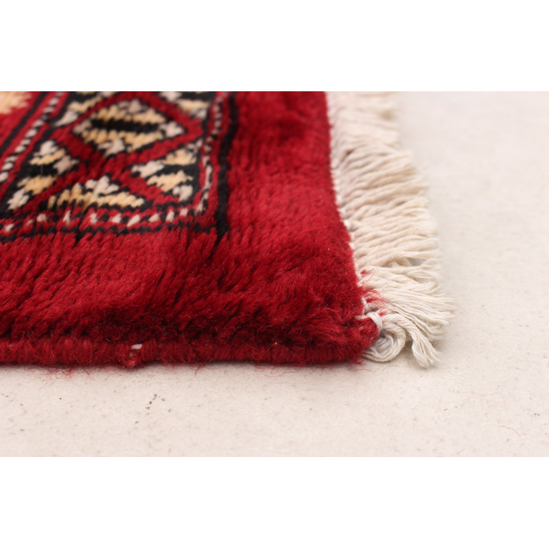 Tapis rouge foncé Finest Peshawar Bokhara 8 pi 0 po x 9 pi 10 po