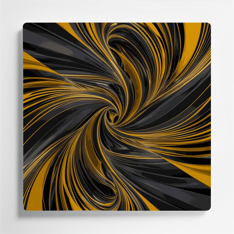 Art mural noir Op Art 69, H 144 po x l 144 po x P 0,05 po