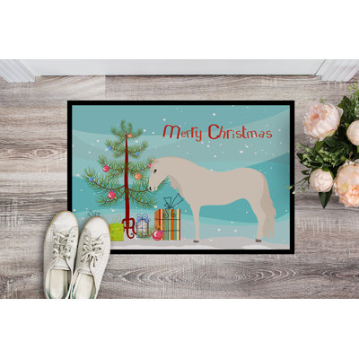 Paso Fino Horse Christmas Non-Slip Outdoor Door Mat -  East Urban Home, B5C4CDB27EB448E7A1113DF5E63E67CA