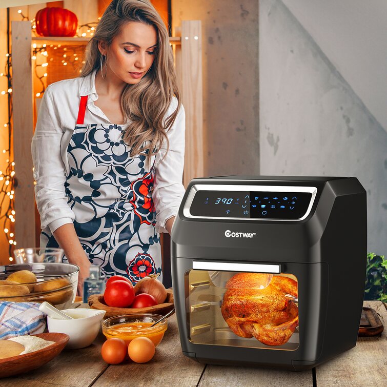Cusimax 3 Layer Shelf Air Fryer Convection Oven 16-in-1 14.7 Liter Air Fryer Toaster Oven Combo Cusimax