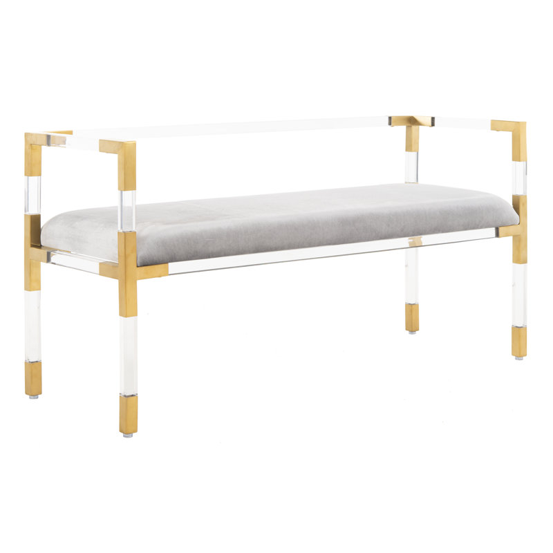 Upholstered Bench, Grey