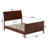 Arite Solid Wood Low Profile Sleigh Platform Bed with Matching Footboard-1653540605-1653540604