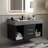 40" Modern Floating Bathroom Vanity Set with Thick Grey Sintered Stone Top, Undermount Sink and Drain