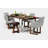 Gax Walnut Solid Wood Top Metal Base Dining Table-14369490-7084755