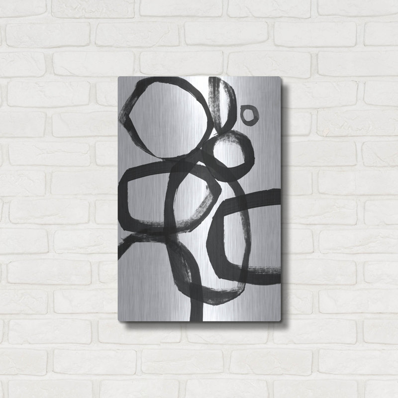 «Brushstroke Circles II» par Linda Woods, H 24 po x l 16 po