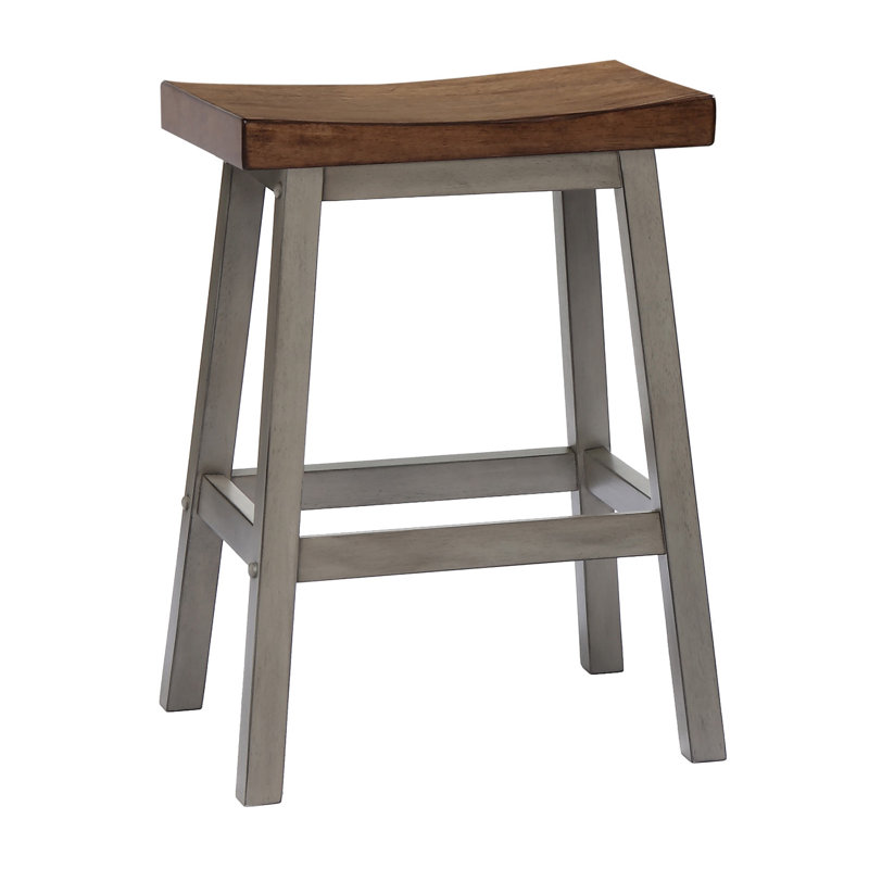 Tabouret de comptoir 24 po Kewaunee, Brun rustique, Gris