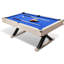 Table de billard de 84 po, table de billard de 7 pi avec base en X, 2 bâtons de queue, boules de billard, porte-queues et brosse de nettoyage-121309580