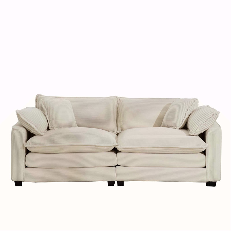 Canapé 2 places en tissu Modern, Beige
