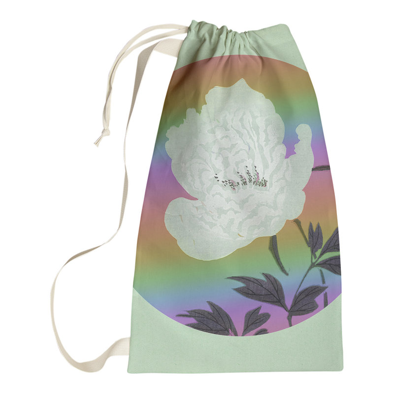 Steadman Fabric Laundry Bag with Handles, Large (76.5" H x 29.5" W x 1.5" D), Green