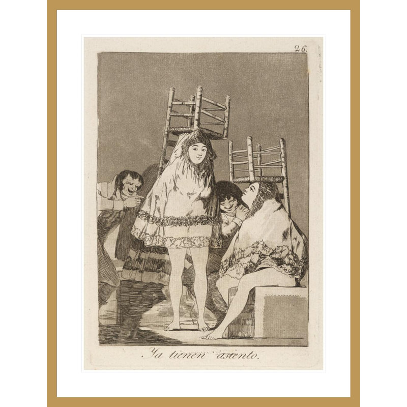 Il y a un temps. (Ils ont déjà un siège.) Par Francisco de Goya - Estampe numérique encadrée, H 41,5 po x l 31,94 po
