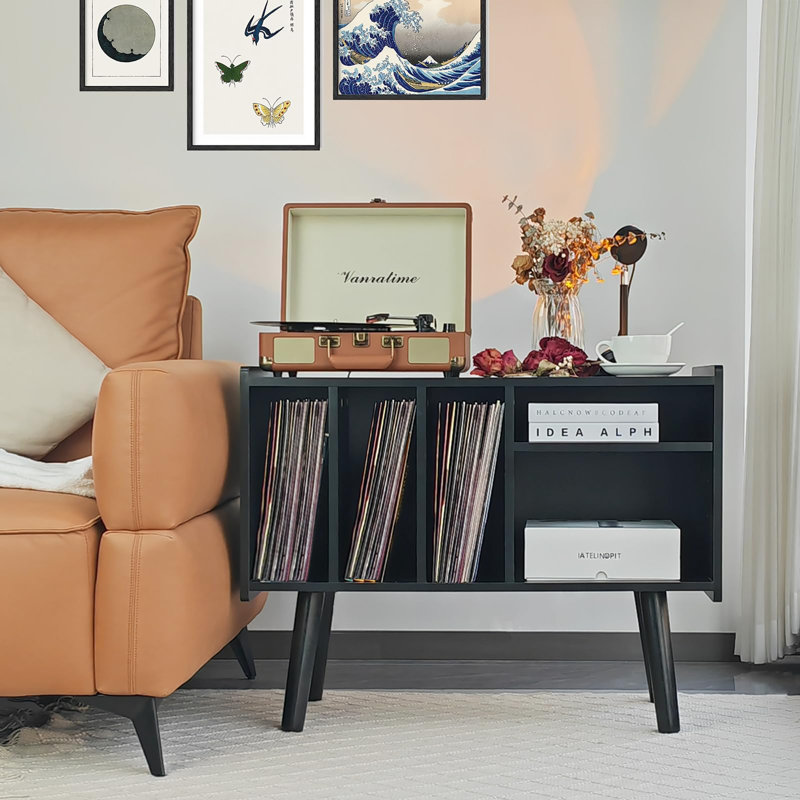 66.3cm H Media Shelves, Black