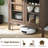 72 Inch Tall Rustic Arched Cabinet Display Cabinet, Wood Kitchen Pantry Cupboard, 2 Arched Glass Doors,  With Storage And Adjustable Shelves For Dining Room, Living Room-1928601207