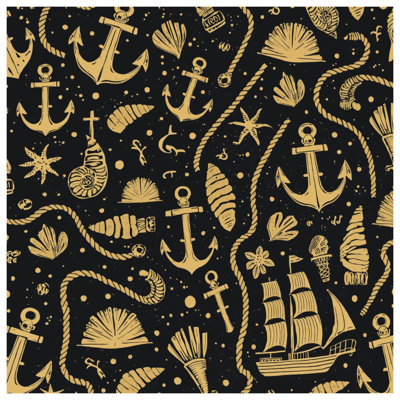 Nautical Sea Motifs Canvas Gallery Wrap in Many Sizes