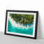 Above a Beach in the Maldives in Abstract - Picture Frame Graphic Art Print-55629025-55629026