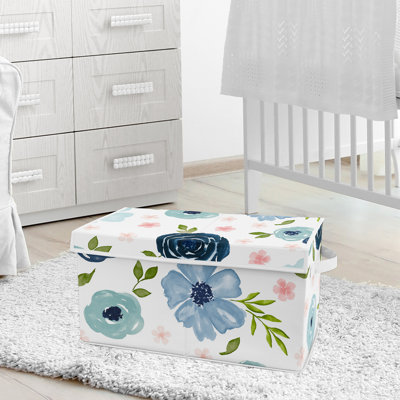 Boîte à jouets aquarelle florale