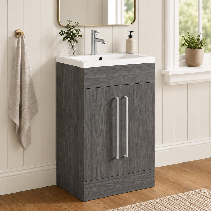 515 mm Freestanding Single Vanity, Dark Elm