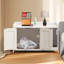 Henadz caché avec bloc-notes, porte de grange verrouillable et lumière de charge USB (L 31,5 po x l 19,69 po x H 19,69 po)-157261285